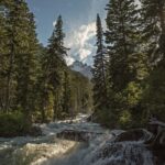 Hidden Falls near Jenny Lake in Grand Teton National Park, representative of Colter Bay Cabins