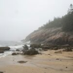 Sand Beach in Acadia National Park, representative of Woods of Eden Glampground