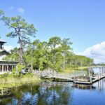 Wooden dock near Santa Rosa Beach, Florida, representative of Topsail Hill Preserve State Park