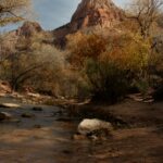 Red rock canyon at Zion National Park, representative of Zion White Bison Glamping