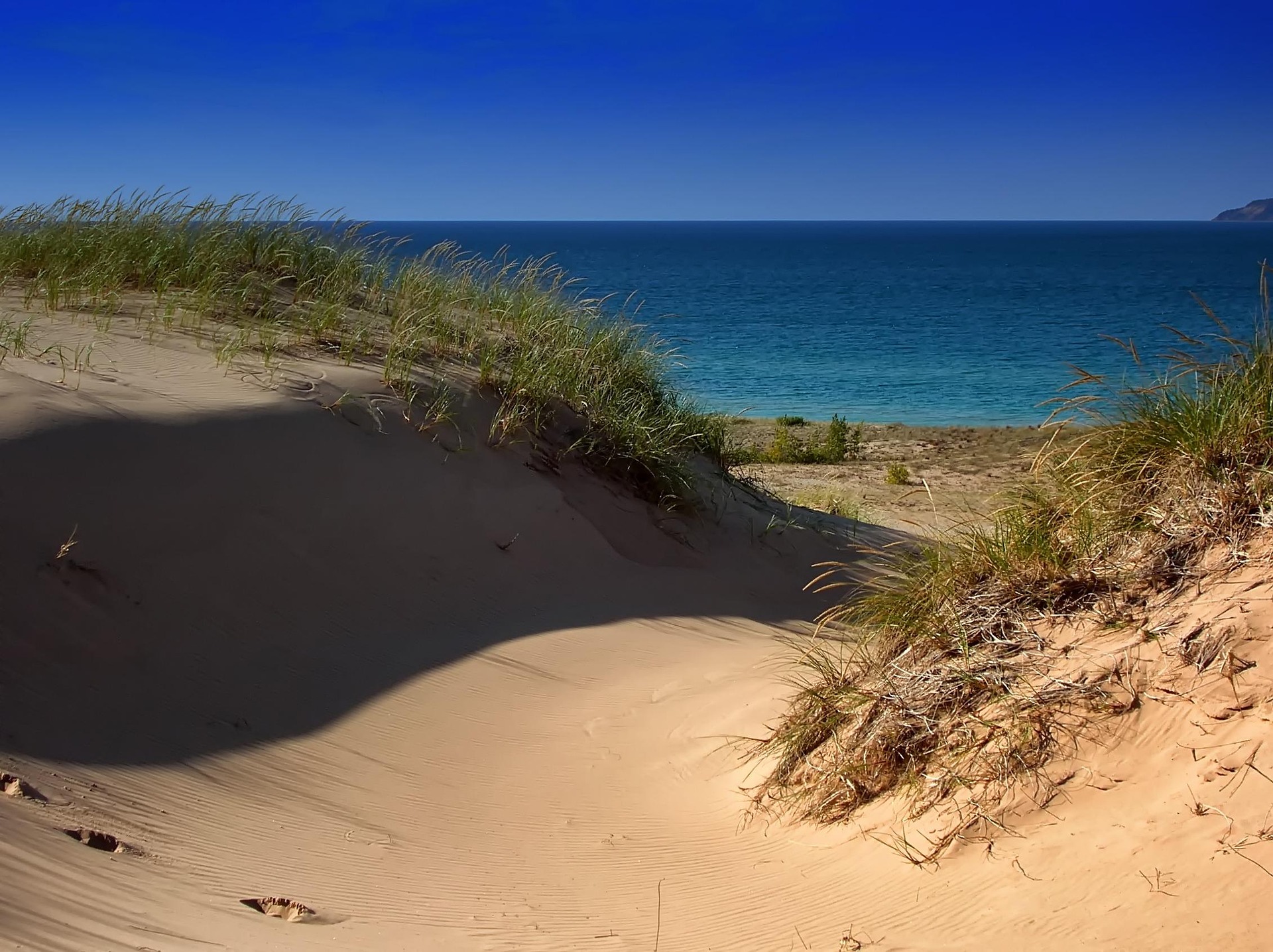 Lake Michigan sand dunes near Sleeping Bear Dunes