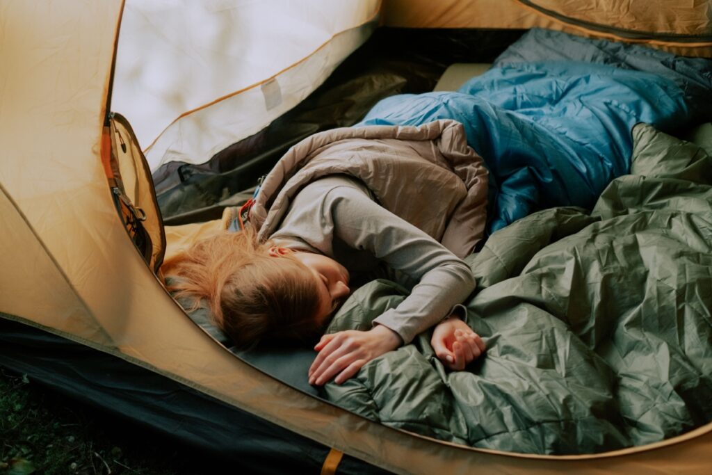 Sleeping bag for comfort camping